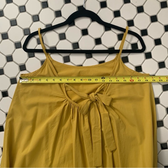 Molly Bracken Mustard Yellow Cotton Trapeze Midi Dress - Picture 6 of 6